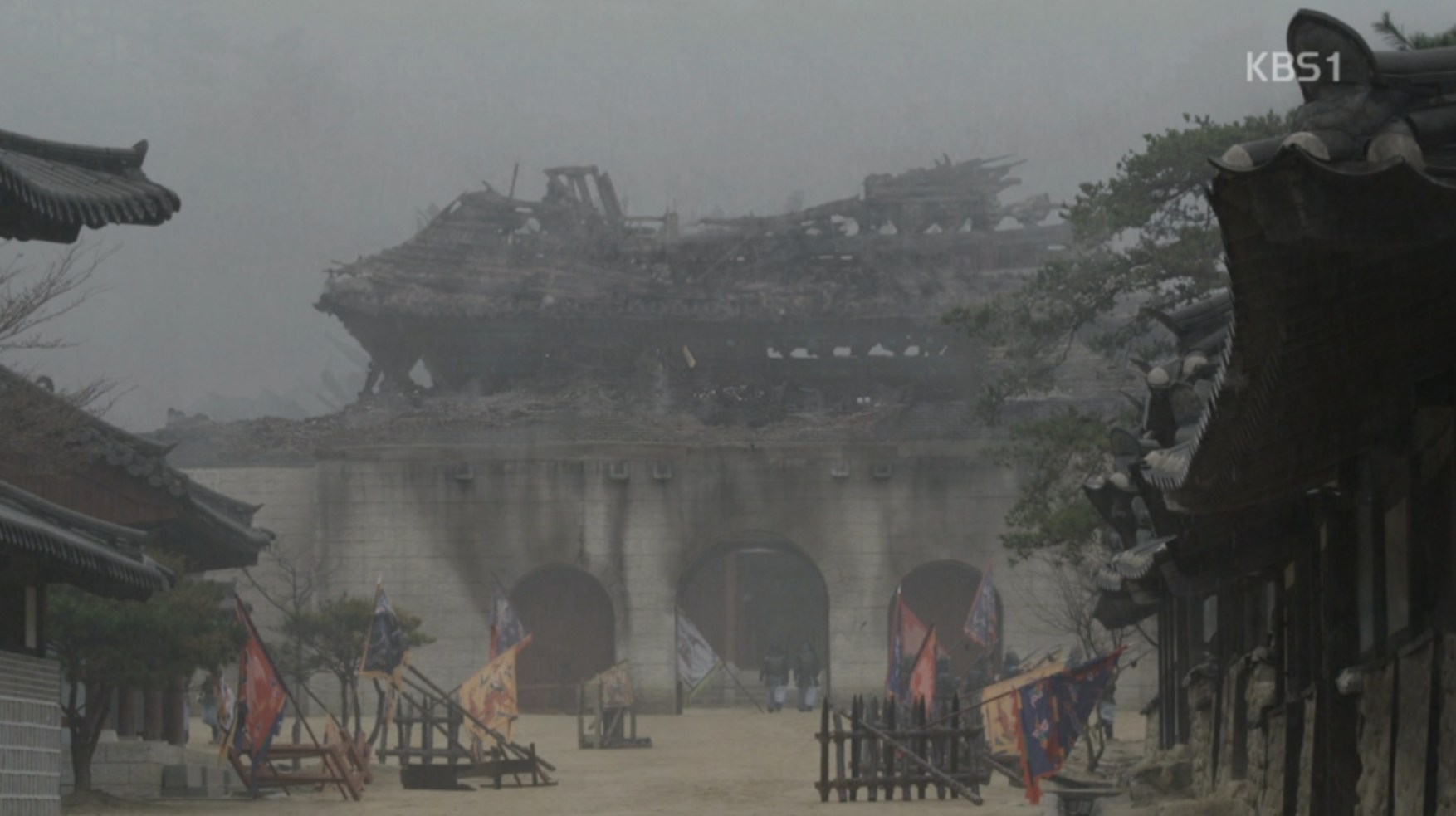 CG scene from KBS1’s public TV drama Immortal Admiral Yi Sun-sin.